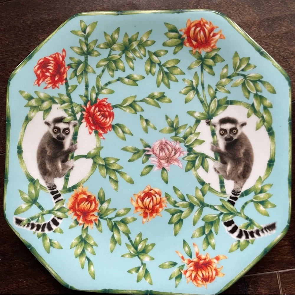 Vintage Anthropologie Lou Rota Nature Table Dessert Plate set of 4